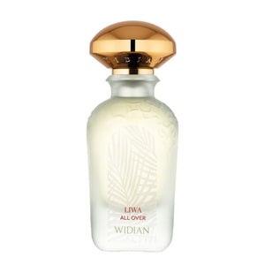 Widian - Liwa - All Over Body Spray in mattierter Flasche mit goldfarbenem Verschluss und floral-rauchigem Motiv