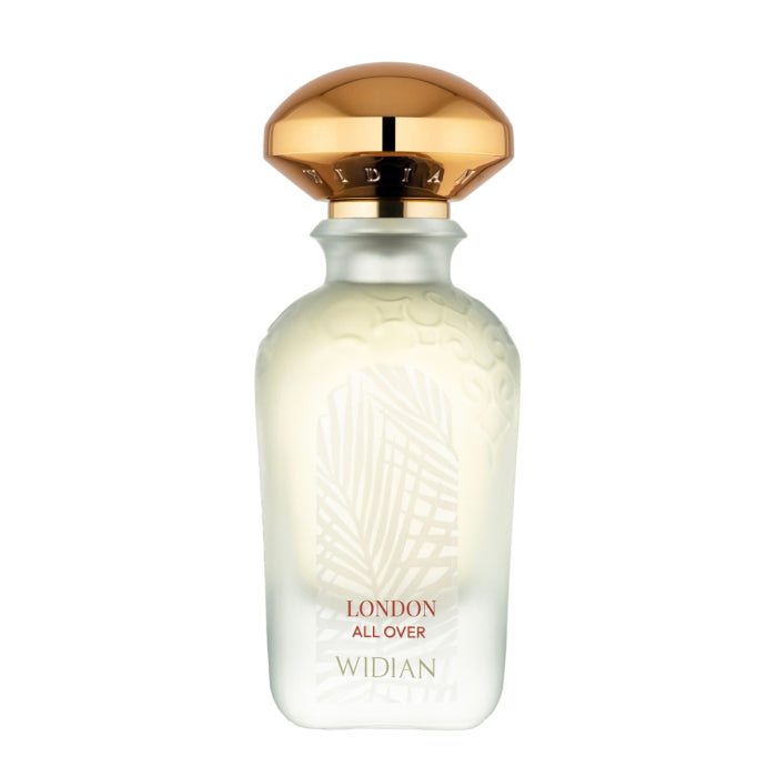 Widian - London - All Over Body Spray in edler Glasflasche mit goldfarbenem Verschluss und feinem Reliefmuster