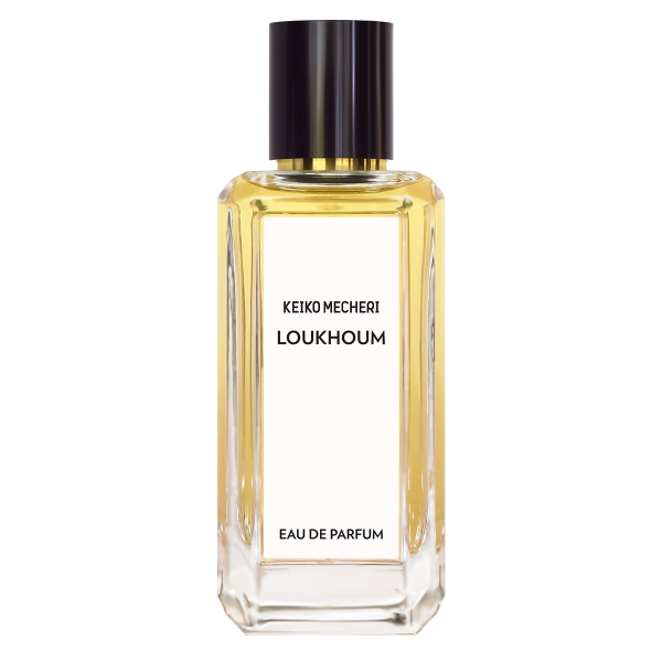 Keiko Mecheri - Loukhoum Parfumflakon mit klarem Glas und schwarzem Verschluss in schlicht-elegantem Stil