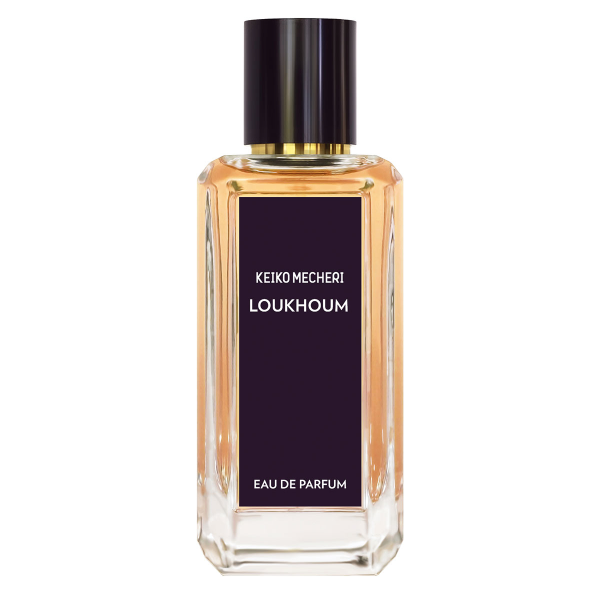 Keiko Mecheri - Loukhoum Parfum du Soir Flakon mit klarer Linienführung und dunklem Etikett in elegantem Design