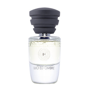 Masque Fragranze - Act II-I - Luci ed Ombre Parfumflakon mit klarem Glas und schwarz-matten Deckel im modernen Design