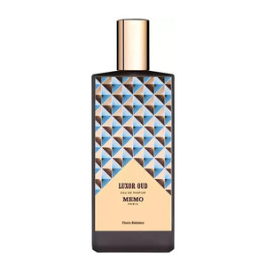 Memo - Luxor Oud Flakon mit goldfarbenem Verschluss und detailreichem geometrischem Muster in elegantem Design