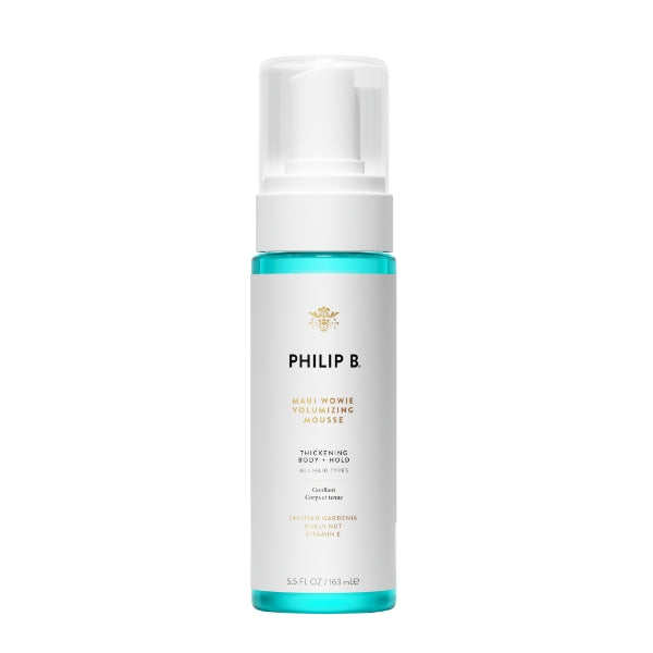 Philip B - Maui Wowie Volumizing Mousse in weiß-türkisfarbenem Spender für mehr Volumen und Halt bei allen Haartypen
