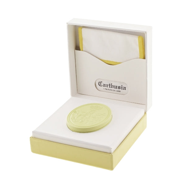 Carthusia - Mediterraneo - Creme Parfum in eleganter Geschenkbox mit weichem Tuch und hellgelbem Seifenstein