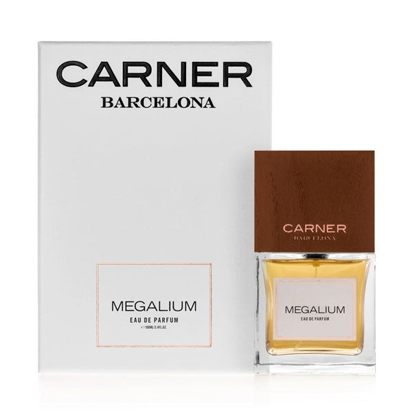 Carner Barcelona - History Collection - Megalium Parfumflakon mit klassischem Design und warmem Bernsteinfarbton