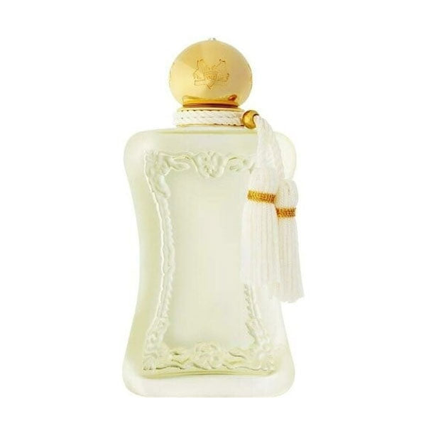 Parfums de Marly - Meliora Parfumflakon in eleganter weißer Form mit goldenem Verschluss und dekorativem Quastendetail