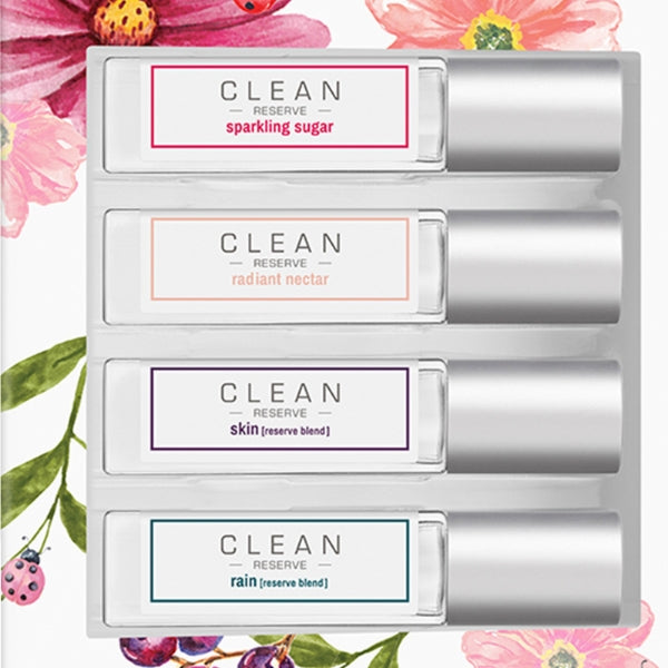 Clean Perfume - Reserve - Travelset Spring mit vier 5ml Travel-Parfums in eleganter Ausführung und frischen Duftnoten