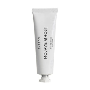 Byredo - Mojave Ghost - Hand Cream in weißer Aluminiumtube mit schlichtem, modernem Design und schwarzer Schrift