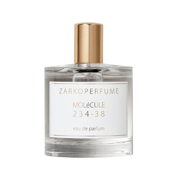 Zarkoperfume - MOLéCULE 234•38 mit klarem Glas und goldenem Verschluss, minimalistisch und elegant gestaltet