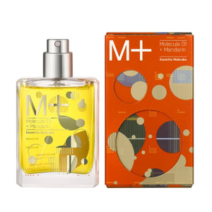 Escentric Molecules - Molecule 01+ Mandarin Travel Spray Refill mit klarem Flakon und markanter oranger Verpackung