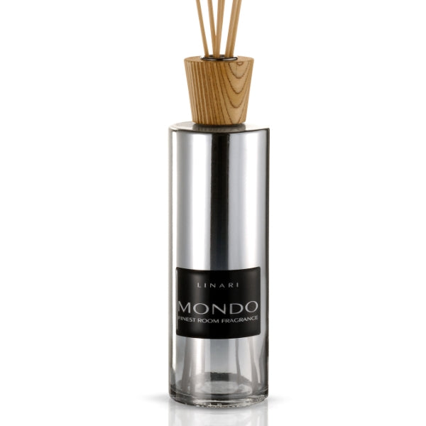 LINARI - Mondo - Diffusor mit minimalistischem Design und edlem Holzverschluss für verführerischen Lederduft