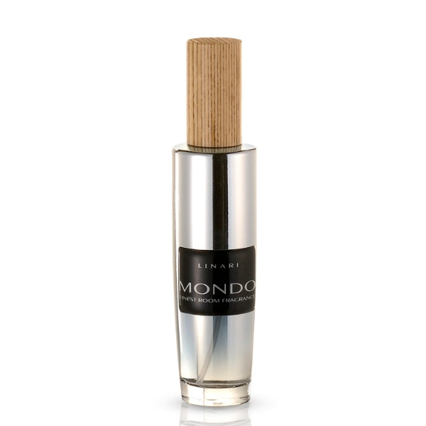 LINARI - Mondo - Raumspray mit elegantem Lederduft und warmen Zedern- und Sandelholzakzenten für entspannte Atmosphäre