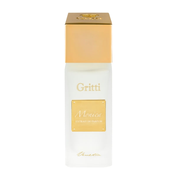 Gritti - White Collection - Monica - Limited Edition edler Flakon mit goldfarbenem Verschluss und elegantem Schriftzug