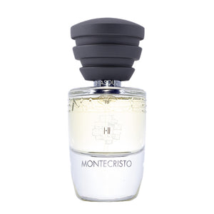 Masque Fragranze - Act I-II - Montecristo Flakon mit klarem Glas und markant geschwungenem dunkelgrauem Verschluss