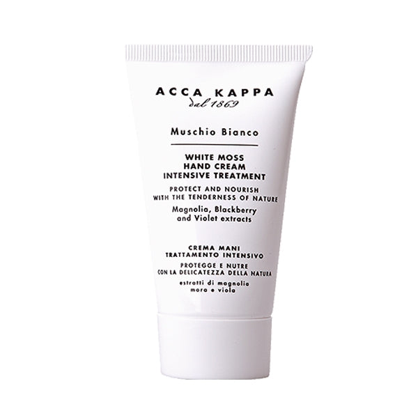 Acca Kappa - Muschio Bianco - Hand Cream pflegt trockene Haut mit Magnolien-, Brombeer- und Veilchenextrakten intensiv.