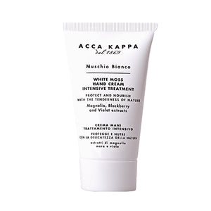 Acca Kappa - Muschio Bianco - Hand Cream pflegt trockene Haut mit Magnolien-, Brombeer- und Veilchenextrakten intensiv.