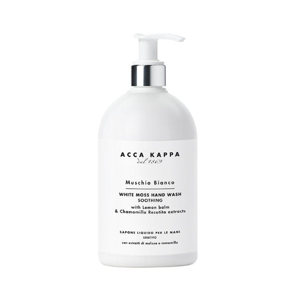 Acca Kappa - Muschio Bianco - Liquid Hand Wash in weißer Flasche mit sanfter Reinigung und pflegenden Extrakten