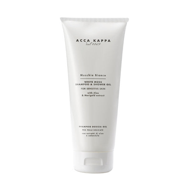 Acca Kappa - Muschio Bianco - Shampoo & Shower Gel mit Aloe vera und Ringelblume für sanfte Pflege und Erfrischung