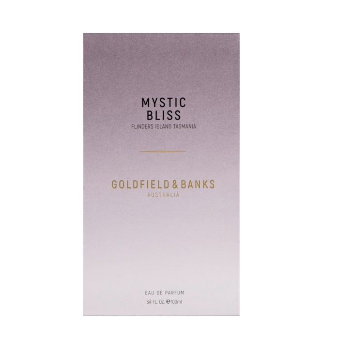 Goldfield & Banks - Native Collection - Mystic Bliss elegante Verpackung mit violettem Farbverlauf und goldener Schrift