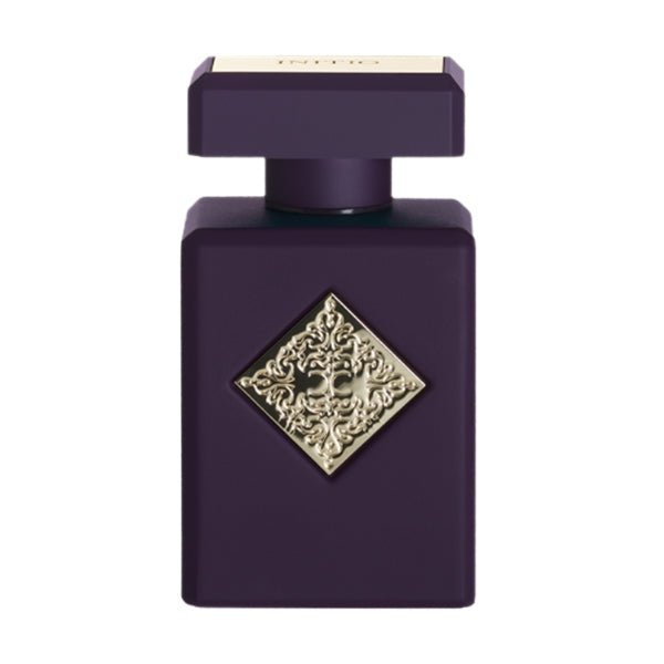 Initio - Carnal Blend - Narcotic Delight Parfumflakon in tiefem Violett mit edlem goldfarbenem Ornament auf quadratischer Form