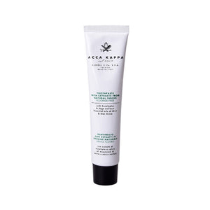 Acca Kappa - Natural Toothpaste fluoridfreie Zahnpasta mit Eukalyptus, Salbei, Minze und Sternanis für frischen Atem