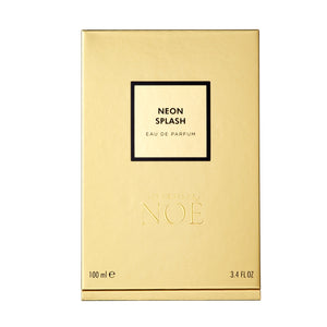 Les Sœurs de Noé - Neon Splash edle goldfarbene Verpackung mit schlichtem schwarzem Rechteck und elegantem Design
