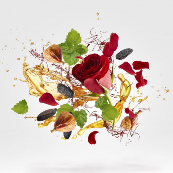 Xerjoff - Blends - Duran Duran - NeoRio / Yellow Duftnoten mit Rose, Vanille, Safran und grünen Blättern kunstvoll arrangiert