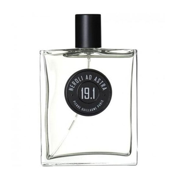 Pierre Guillaume - Neroli ad Astra No. 19.1 Parfumflakon mit klarem Glas und schwarzem Verschluss vor weißem Hintergrund