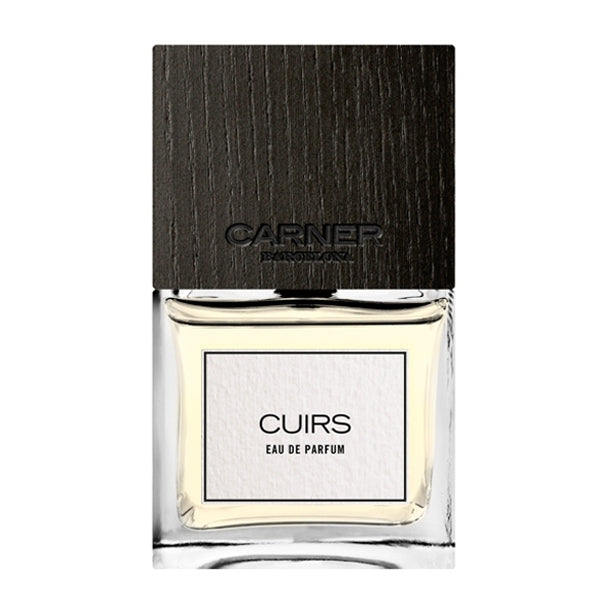 Carner Barcelona - Cuirs Parfumflakon mit klaren Linien und dunklem Holzdeckel, edel und zeitlos gestaltet
