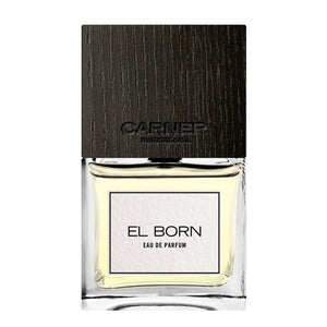 Carner Barcelona - El Born Parfumflakon mit klarem Glas und markantem dunklem Holzdeckel modern und elegant gestaltet