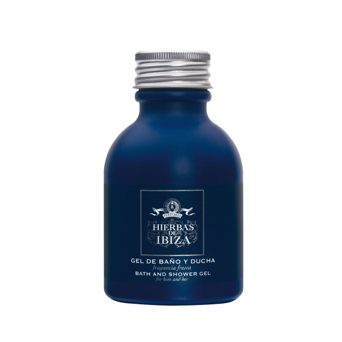 Hierbas de Ibiza - Bath- and Showergel in elegantem blauen Flakon mit mediterranem Duft für Frauen und Männer