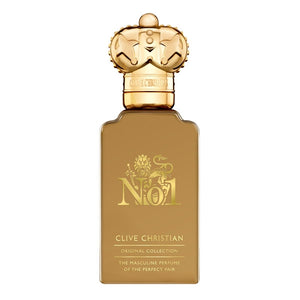 Clive Christian - No.1 for men edler Flakon mit goldfarbenem Verschluss und luxuriös wirkender Gestaltung