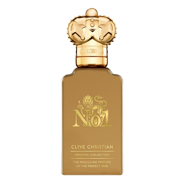 Clive Christian - No.1 for men edler Flakon mit goldfarbenem Verschluss und luxuriös wirkender Gestaltung
