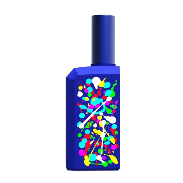 Histoires de Parfums - This is not a Blue Bottle 1.2 leuchtend blauer Flakon mit abstrakten bunten Farbklecksen