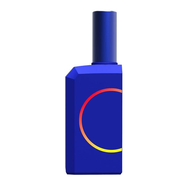 Histoires de Parfums - This is not a Blue Bottle 1.3 markanter blauer Flakon mit rotem und gelbem Kreisdesign