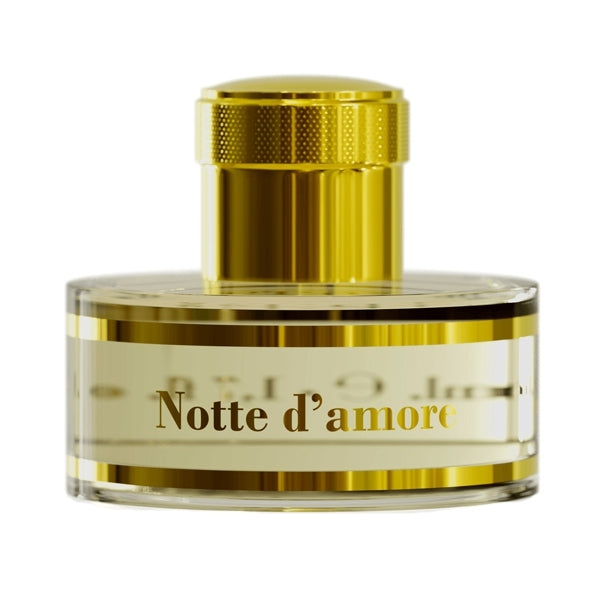Pantheon Roma - Notte d'Amore flacher Parfumflakon mit goldenem Verschluss und edlem klaren Design