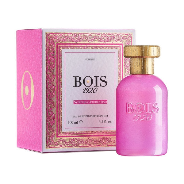 Bois 1920 - La Voluttuose - Notturno Fiorentino pinker Flakon mit goldfarbenem Deckel und dekorativer Verpackung