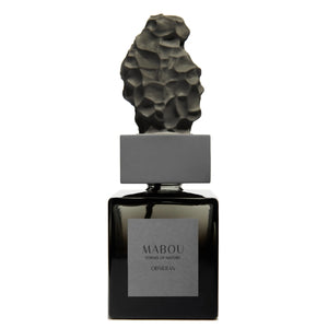 Mabou - Fragments of Gaia - Obsidian Duftskulptur mit handgegossener Lavaskulptur auf elegantem Flakon in dunklem Design