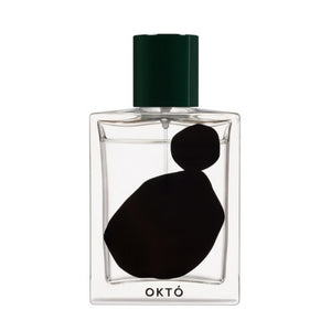 OHTOP - Októ Parfumflasche mit minimalistischem Design und schwarz-grafischem Motiv für moderne Duftliebhaber