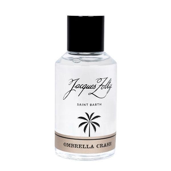 Jacques Zolty - Original Collection - Ombrella Crash Parfumflakon mit klarem Glas und schwarzem Verschluss vor weißem Hintergrund