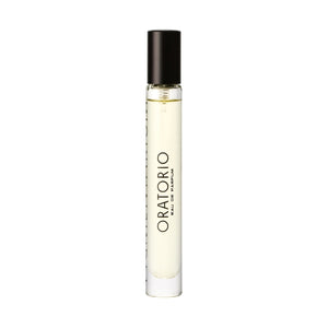 Pigmentarium - Oratorio Parfum-Roller mit klarem Glas und schwarzem Verschluss vor weißem Hintergrund