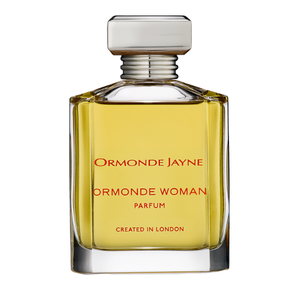 Ormonde Jayne - Ormonde Woman Parfümflakon mit klarem Glas und goldgelber Flüssigkeit in zeitlosem Design