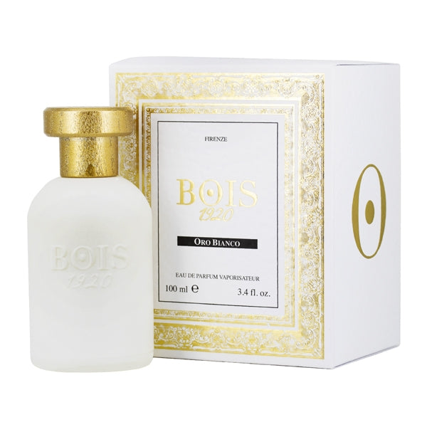 Bois 1920 - Oro Collection - Oro Bianco milchig-weißer Flakon mit goldfarbenem Verschluss und edler Geschenkverpackung