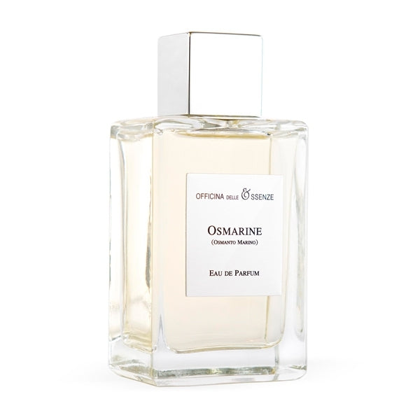 Officina delle Essenze - Osmarine klarer Flakon mit silbernem Verschluss und edlem Design vor weißem Hintergrund