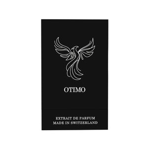 Pernoire - Otimo elegante schwarze Verpackung mit stilisiertem Phönixmotiv und klarer weißer Schrift