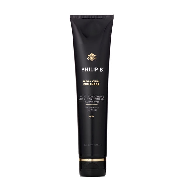 Philip B - Mega Curl Enhancer in schwarzer Tube mit goldener Schrift für definierte, glänzende Locken und Farbschutz