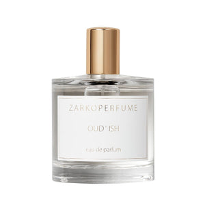 Zarkoperfume - Oud'Ish Parfumflakon mit klarem Glas und glänzendem goldfarbenem Verschluss in schlichter Eleganz