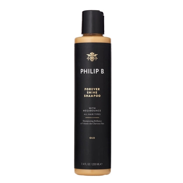 Philip B - Forever Shine Shampoo in elegantem schwarzen Flakon mit goldener Schrift für alle Haartypen