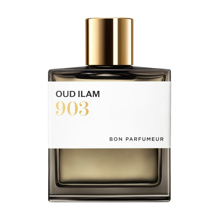 Bon Parfumeur - Les Extraits - 903 Oud Ilam Parfumflakon mit goldenem Verschluss und schlichtem weißem Etikett