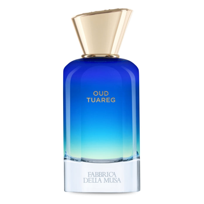 Fabbrica della Musa - Oud Touareg Parfümflakon in intensivem Blau mit goldenem Verschluss und elegantem Design